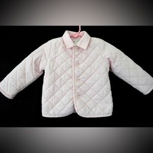 POTTERY BARN Kids Pink Quilted Fine Soft Corduroy Buttoned Warm Jacket, …